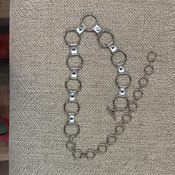 Source Unknown Accessories - Source Unknown Silver Metal Ring Link Belt